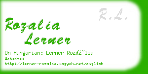 rozalia lerner business card